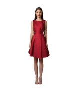 Kate Spade Ruby Red Satin Cocktail Sleeveless with Back Bow Dress Pocket... - $97.02