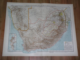 1910 Original Antique Map Of South Africa Capetown / German West Africa Namibia - £21.92 GBP