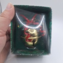 Vintage Russ Jingle Bell Christmas Ornament In Box Made In Taiwan - £6.25 GBP