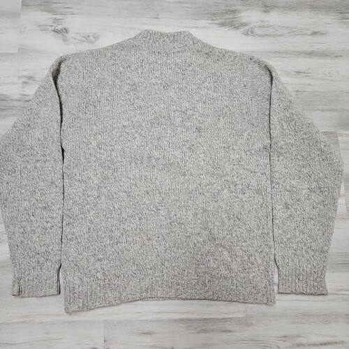 Vintage Boathouse Row Sweater Mens Size L Beige Wool Blend Fisherman USA Grandpa Item image 7