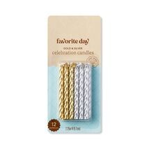 Favorite Day™ Gold Silver Twist Candles 12ct - $170.81 MXN