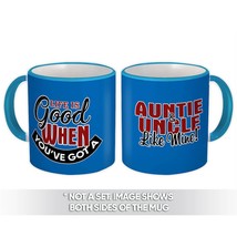 Auntie and Uncle Like Mine : Gift Mug Life is Good Aunt Family - $15.90