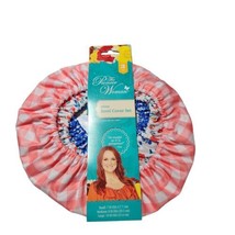 THE PIONEER WOMAN Set of 3 Gingham Coral Floral Reusable Bowl Covers Splatter - $14.95