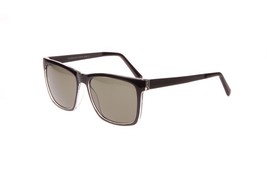 NEW SUCCESS SUN #8 Black on Crystal Sunglasses with Green Lenses 56mm - $39.55