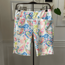 IBKUL Sharon White Multi Pullon Golf Short 6 10” - $40.50