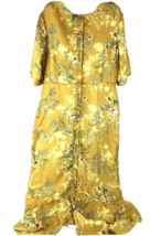 ANNAH HARIRI Dress Floral Long Modest Size 10 semi sheer lined flowers - £23.29 GBP