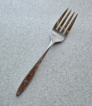 Oneida Community My Rose 1 Cold Meat Serving Fork 8 3/8&quot; Stainless Flatware - $12.99