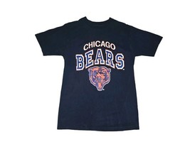 Vintage 90s Chicago Bears Champion NFL T-shirt Single Stitch Size L Blue  - $17.64