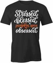 PUMPKIN SPICE OBSESSED TShirt Tee Short-Sleeved Cotton FALL CLOTHING S1B... - $17.99+