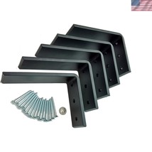 Versatile 5-Pack Black Steel Countertop Support Brackets - Perfect for Q... - $1,550.41 MXN