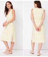 Tularosa Sleeveless Midi Penny Dress in Citrine and Ivory NEW - €25,30 EUR