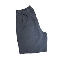 Puritan Shorts Mens 38 Belted Casual Grayish Blue Cotton Blend Pleated F... - $17.91