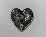 Ganz Heart Shaped Ring Holder Shiny Rhodieum  jewelry storage vanity decor - $6.07