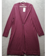 Soft Surroundings Duster Cardigan Womens 2X Purple Long Sleeve One Butto... - $604.78 MXN