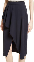 Ted Baker London Size 1 Daffnie Frill Front Midi Asymmetrical Skirt US Size 4 - £22.42 GBP