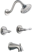 Bath And Shower Trim With Valve, Satin Nickel, Design House 523480. - £131.83 GBP