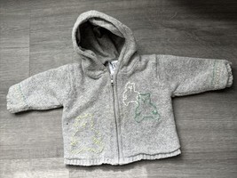 Baby GAP Grey Cotton Wool Blend Baby Sweater Jacket Size 3-6 Months - $81.54 MXN