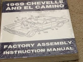 1969 Chevy Chevelle &amp; El Camino Montaggio Istruzioni Manuale Fabbrica - £54.85 GBP