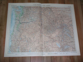 1957 Vintage Map Of Washington Oregon Idaho Montana / Scale 1:2,500,000 - £23.42 GBP