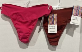 2-Pack Hanky Panky Natural Rise Thong Panties Medium Nwt - £19.98 GBP