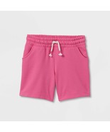 Cat &amp; Jack Girls Knit Midi Pull On Shorts LARGE Plus (10-12) Pink Easy On - $257.35 MXN