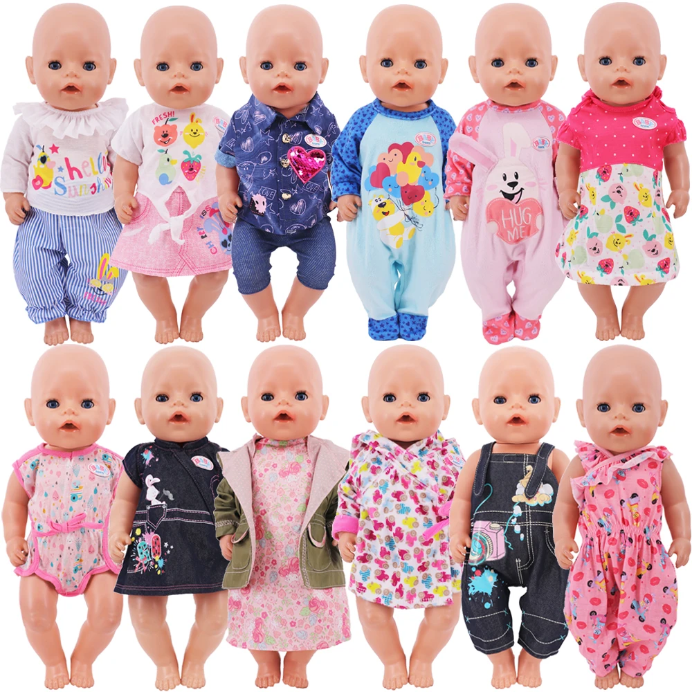 Clothes For Doll Baby Top Pant Overcoat Doll Accessoires 43Cm Reborn Baby&amp;18Inch - £6.82 GBP+