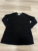 FLAX by Jeanne Engelhart Black acetate stretch  long tunic, M Lagelook - $39.59