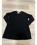FLAX by Jeanne Engelhart Black acetate stretch  long tunic, M Lagelook - $54.14 CAD
