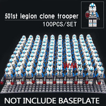 100pcs/set 501st Legion Clone Troopers Star Wars Mini Figures Building Toys - £110.93 GBP