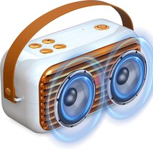 Retro Bluetooth Speaker: Portable Vintage Speaker with, Disk/TF/AUX（White） - £25.94 GBP