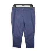Hilary Radley Women&#39;s Size 10 Capri Crop Blue Geometric Stretch High Rise - $11.16