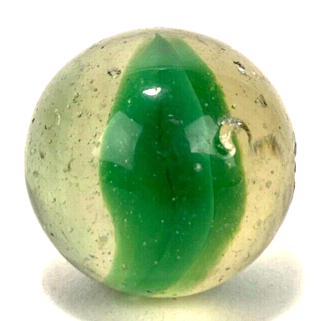 Big Vintage Shooter Marble - 24mm - Green Cat&#39;s Eye - Masher - $7.70