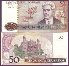 Brazil P210a, 50 Cruzados, Oswaldo Cruz / Oswaldo Cruz institute, UNC 1986 - £1.90 GBP