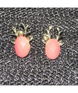 Deer Earrings With Pink Stone Studs - $9.47 CAD