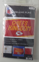 NIP NFL Wincraft Kansas City Chiefs Deluxe Flag Chiefs Kingdom 3x5 - £23.65 GBP
