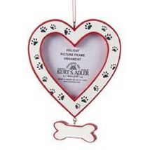Heart Picture Frame with Dog Paws Christmas Ornament A1507 New - $14.83