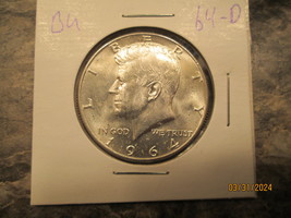 1964-D Kennedy Half Dollar BU - £12.54 GBP