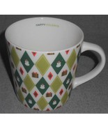 2003 Starbucks Barista HAPPY HOLIDAYS Snowman/Presents Graphics HANDLED MUG - $282.06 MXN
