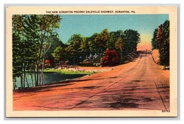 Pocono Daleville Highway Scranton Pennsylvania PA Linen Postcard T23 - $3.91