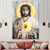 Christian God Pictures Painting Gift for Jesus Christ Canvas Wall Art - £18.27 GBP+