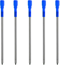 DUNBONG Black and Blue Ink Pen Refills Replacement Metal Ballpoint Refil... - £12.54 GBP