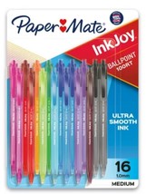 Paper Mate Inkjoy Ballpoint Pens, Medium Point 1.0mm, Pack of 16, Ultra Smooth - £9.61 GBP