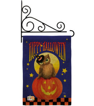 Owl Sitting on Jack-O-Lantern Burlap - Impressions Decorative Metal Fansy Wall B - $33.97