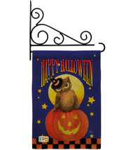 Owl Sitting on Jack-O-Lantern Burlap - Impressions Decorative Metal Fansy Wall B - £27.32 GBP