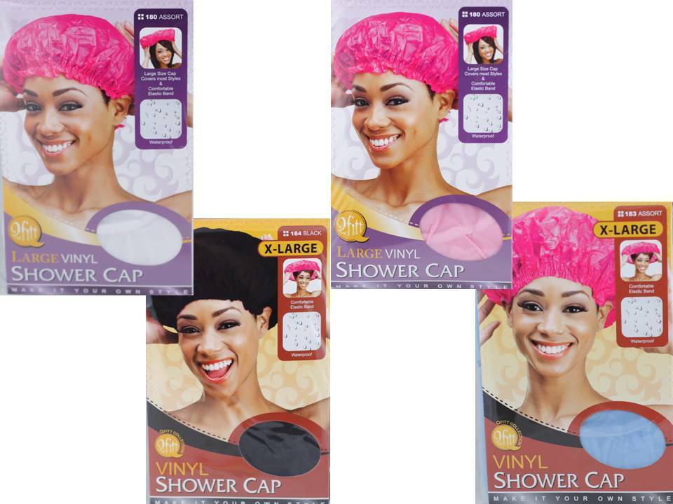 1 Piece Waterproof Shower Cap Vinyl Large or X-Large with Elastic Band 4... - $2.49