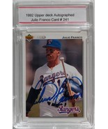 Julio Franco 1992 Upper Deck Texas Rangers Baseball Autograph Card #241 - $98.89 CAD