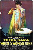 When A Woman Sins - 1918 - Movie Poster - £26.37 GBP