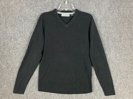 Oscar De La Renta Sweater Men&#39;s Large Pullover 100% Acrylic Black V-Neck L - $219.15 MXN