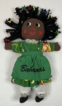 Vtg. Gambina Ninkie Cloth Rag Doll Green Floral Dress - Green Apron - Pantaloons - $14.95