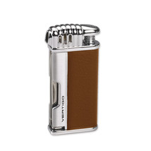 Vertigo Puffer Pipe Soft Flame Lighter BROWN/BRUSHED CHROME - VERT PUFFE... - $29.95